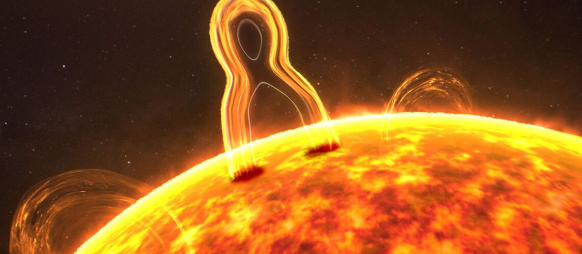 Imagen del tipo más explosivo de reconexión magnética