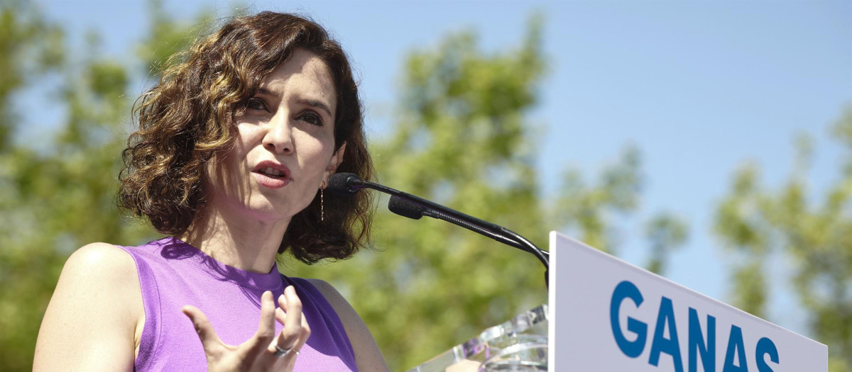 Isabel Díaz Ayuso, durante un acto en Majadahonda, Madrid