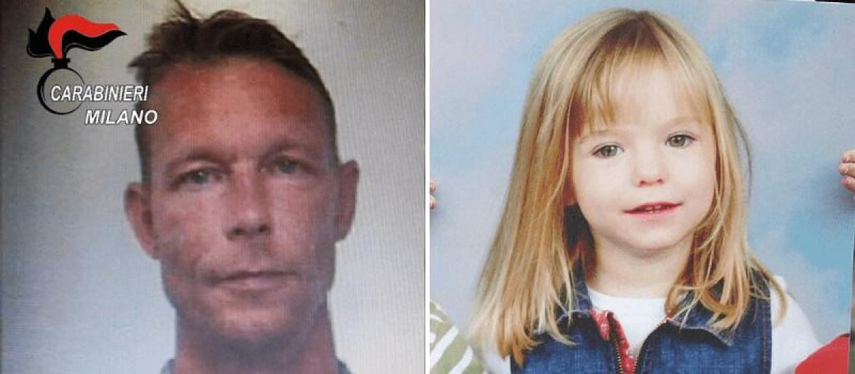 El sospechoso, Christian Brueckner, y Madeleine McCann, que desapareció en 2007