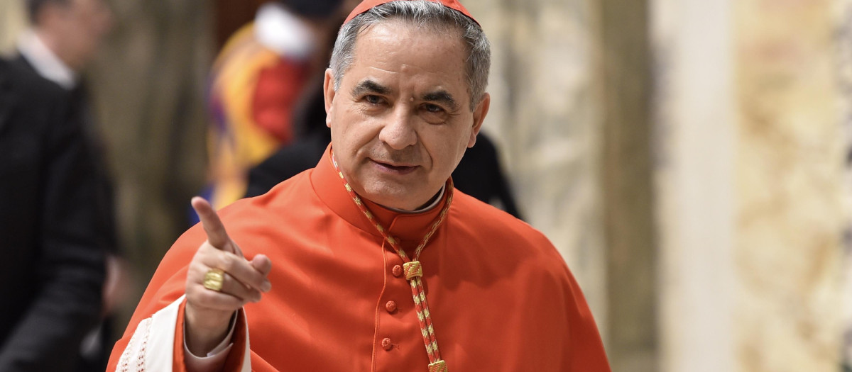 Newly elevated cardinal, Giovanni Angelo Becciu from Italy, attends the courtesy visit of relatives following a consistory for the creation of new cardinals on June 28, 2018 in the Apostolic Palace at St Peter's basilica in Vatican.