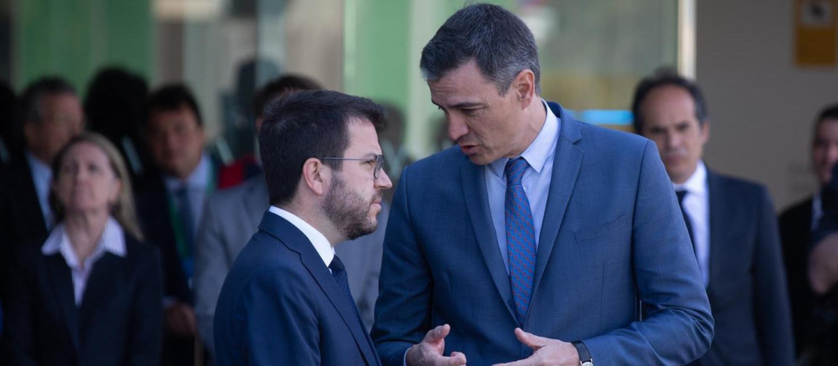 Pedro Sánchez y Pere Aragonès este viernes en Barcelona