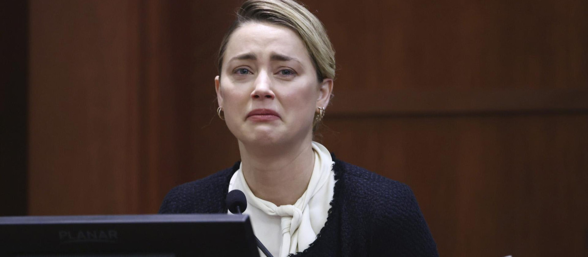 Amber Heard, durante el juicio contra Johnny Depp este 5 de mayo de 2022