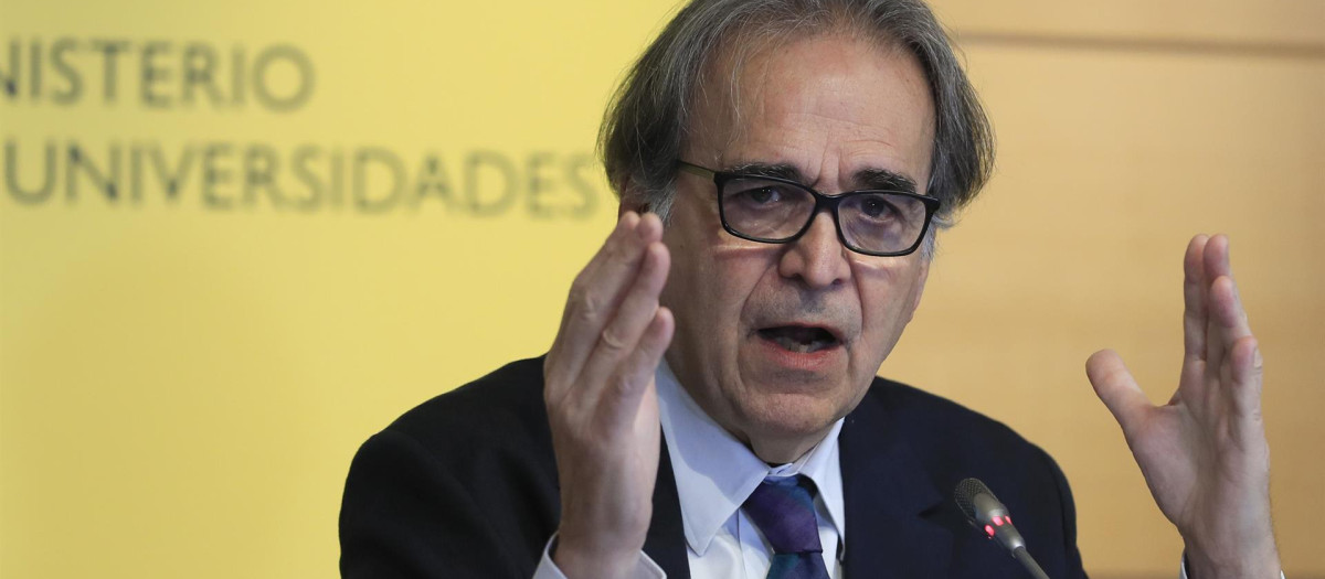 Joan Subirats, durante la presentación del borrador de la LOSU