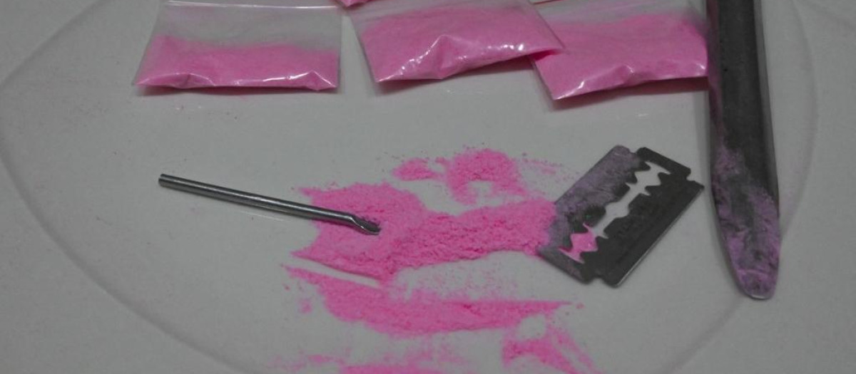 Bolsas con cocaína rosa en Bogotá