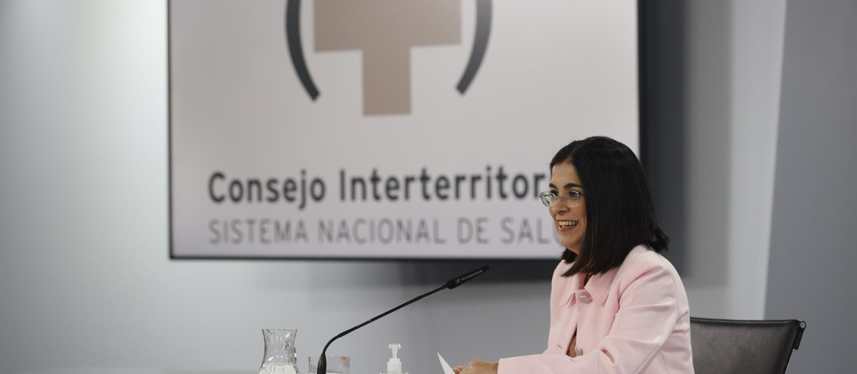 Carolina Darias, durante la rueda de prensa