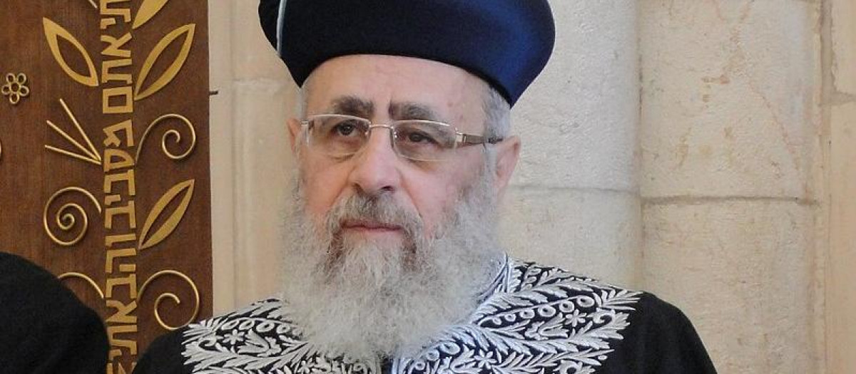 rabino jefe Yitzhak Yosef, la máxima autoridad de la comunidad judía sefardita en Israel