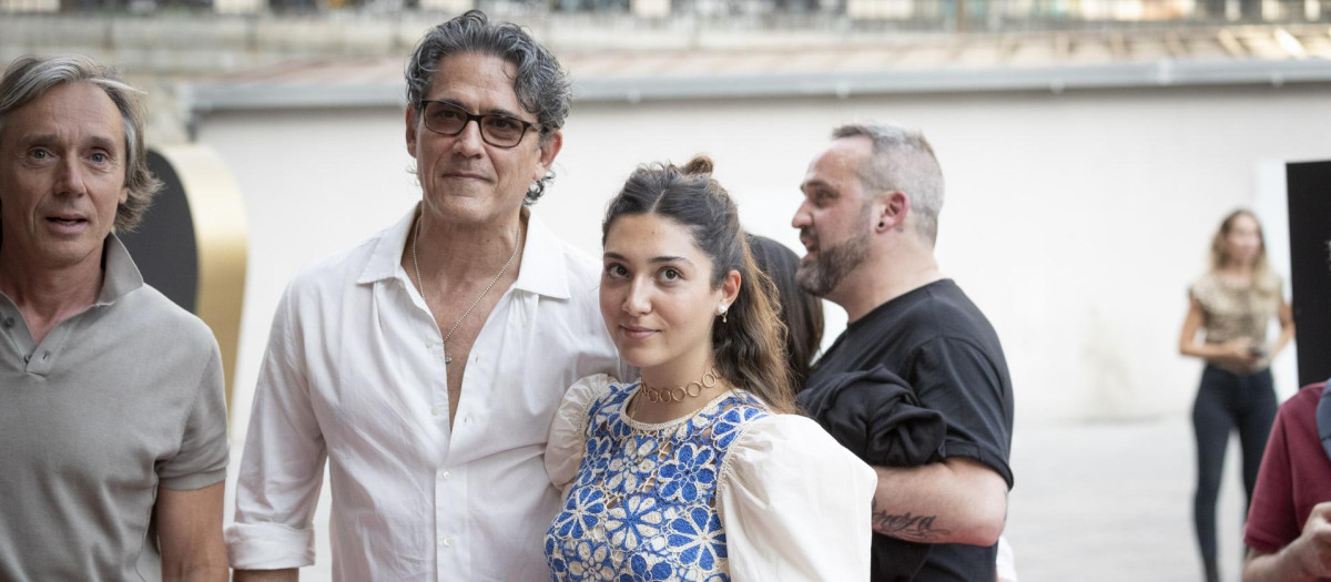 Jesús Cabanas y su hija, Paula, en una fiesta esta semana en Madrid