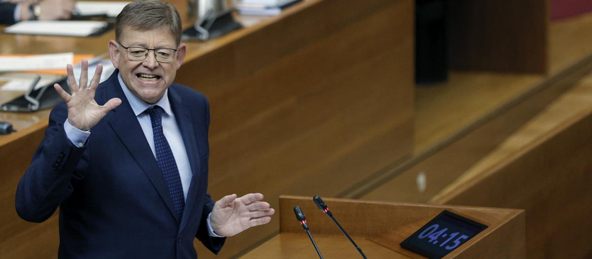 El presidente de la Generalitat Ximo Puig en las Cortes Valencianas