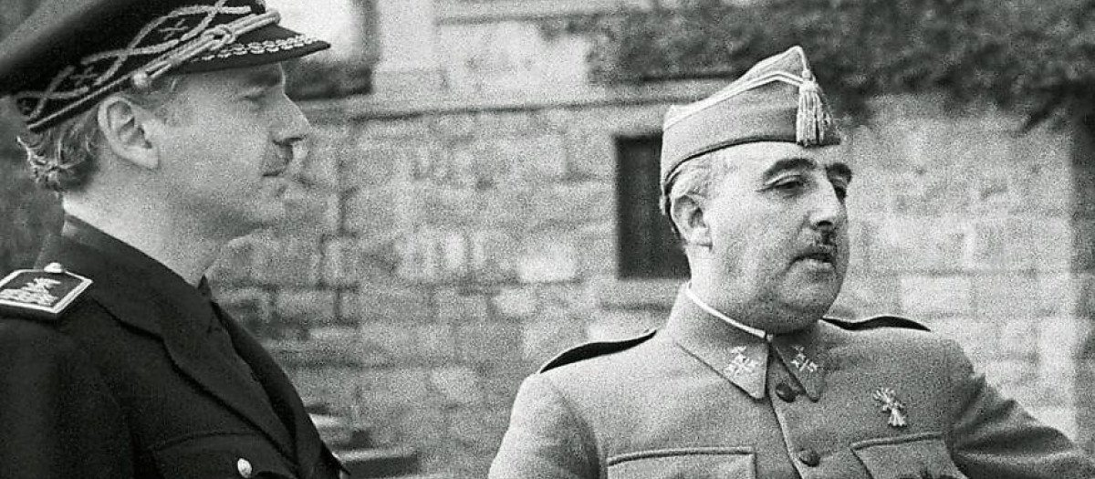 Francisco Franco junto a Ramón Serrano Suñer
