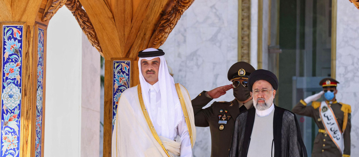 Emir de Catar y presidente de Irán