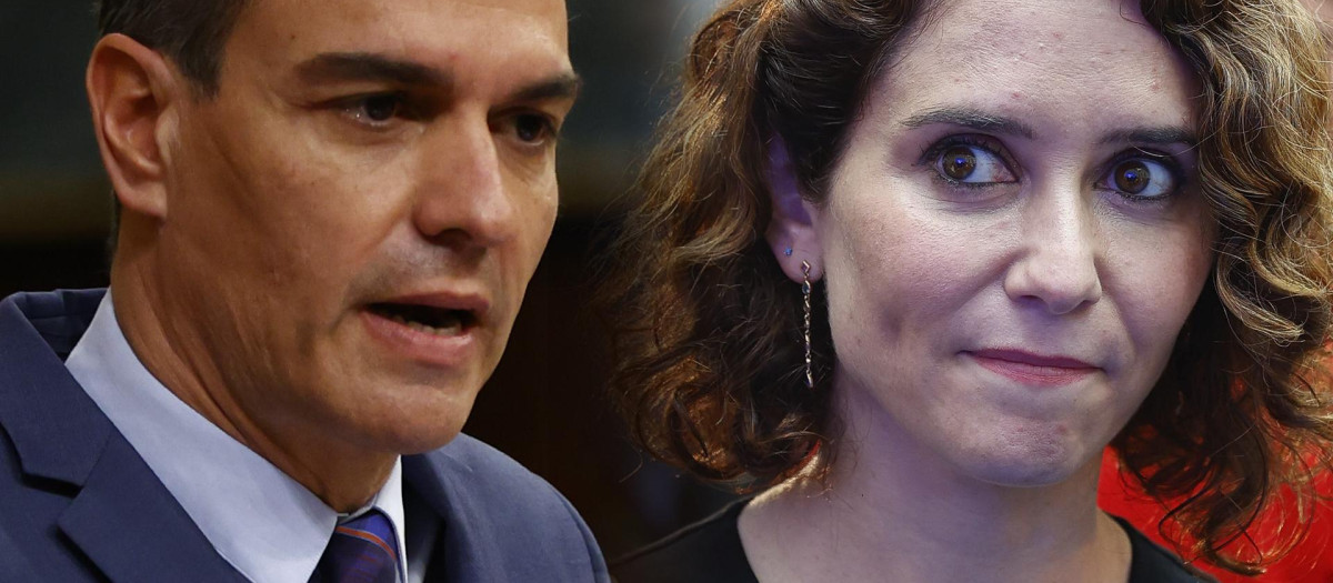 Pedro Sánchez e Isabel Díaz Ayuso