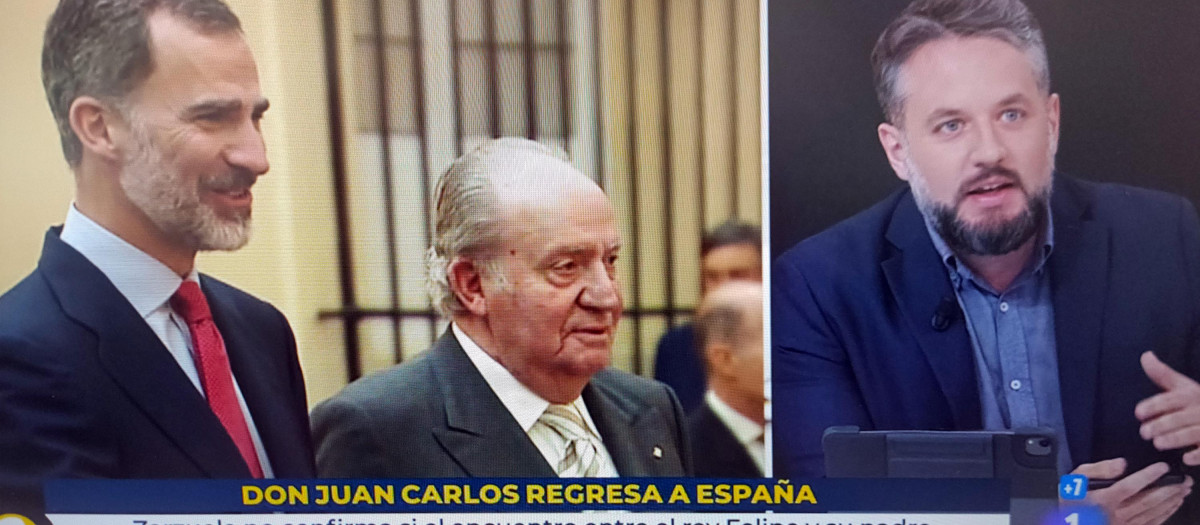 Daniel Basteiro ha descalificado al Rey Juan Carlos I en el programa La Hora de La 1