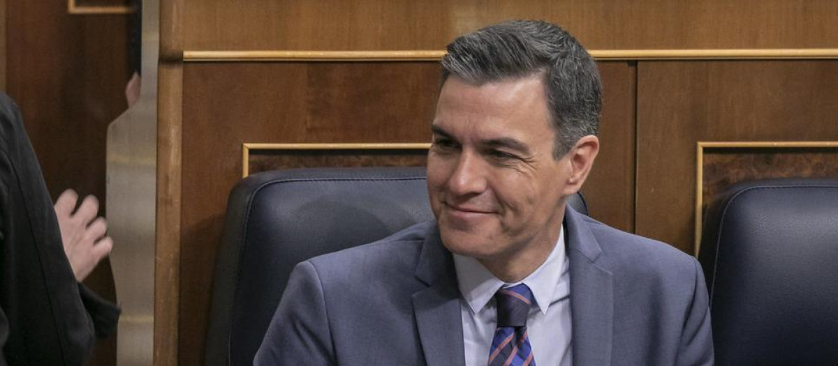 Pedro Sánchez el pasado miércoles en el Congreso