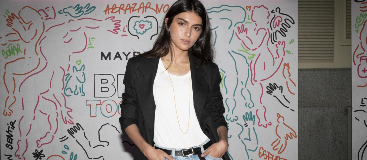 Lucía Rivera, en un photocall de un evento publicitario en mayo de 2022