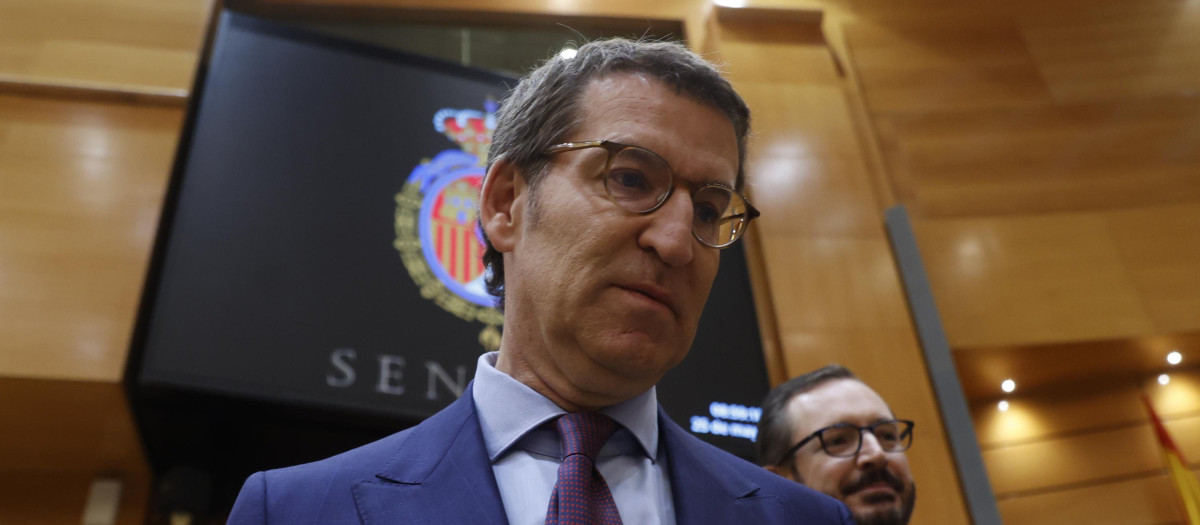 Alberto Núñez Feijóo llega al Senado