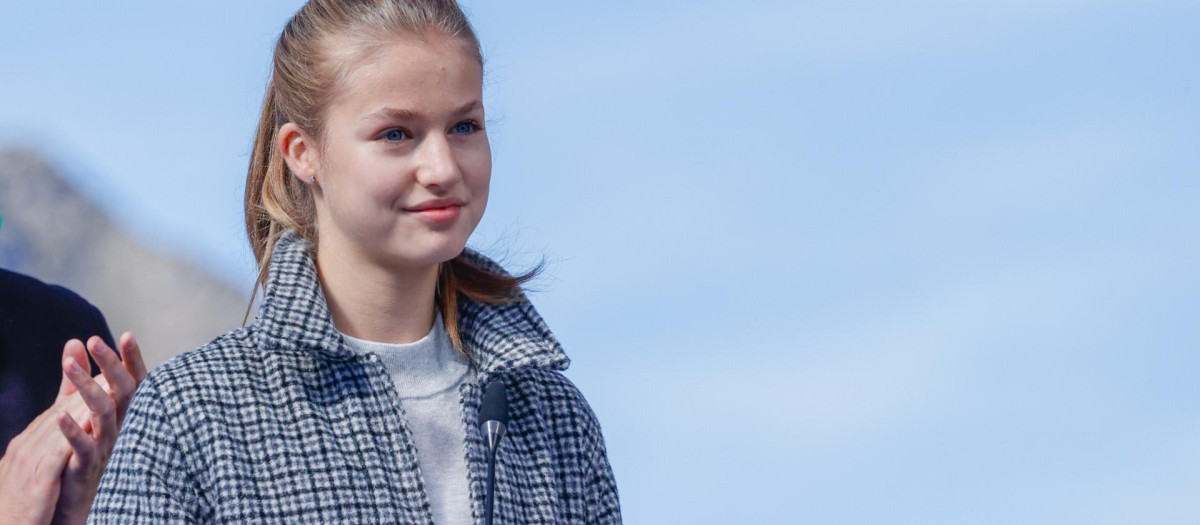 Princesa Leonor, durante su visita a Somiedo (Asturias)  en octubre de 2021