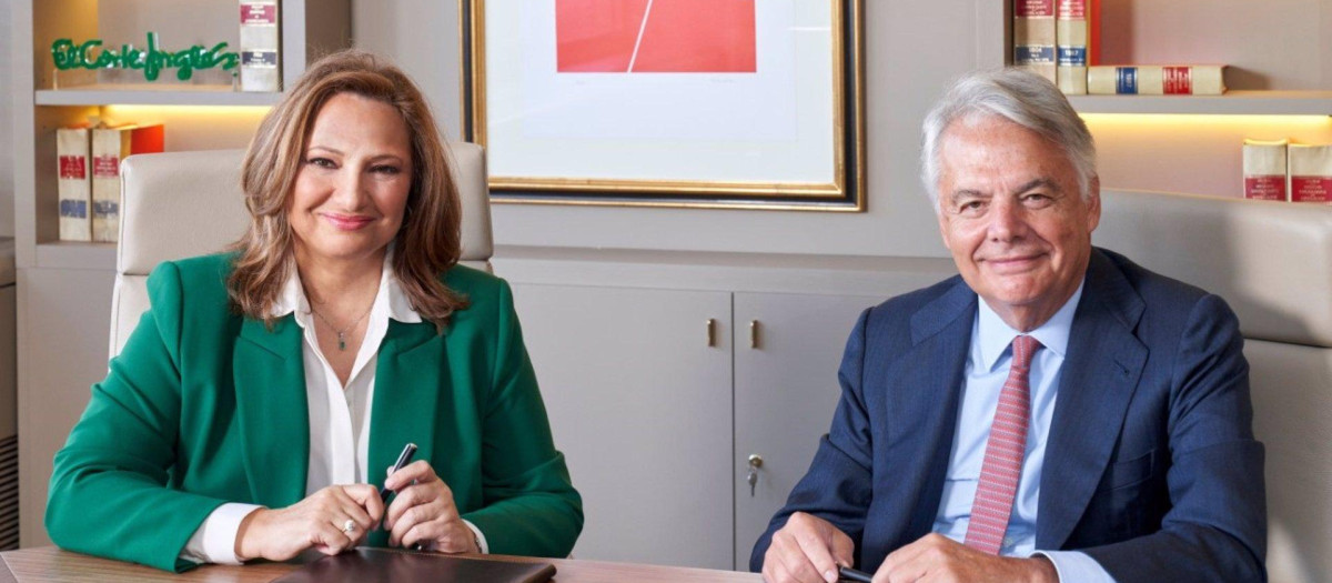 La presidenta de El Corte Inglés, Marta Alvarez y el presidente de Mutua, Ignacio Garralda