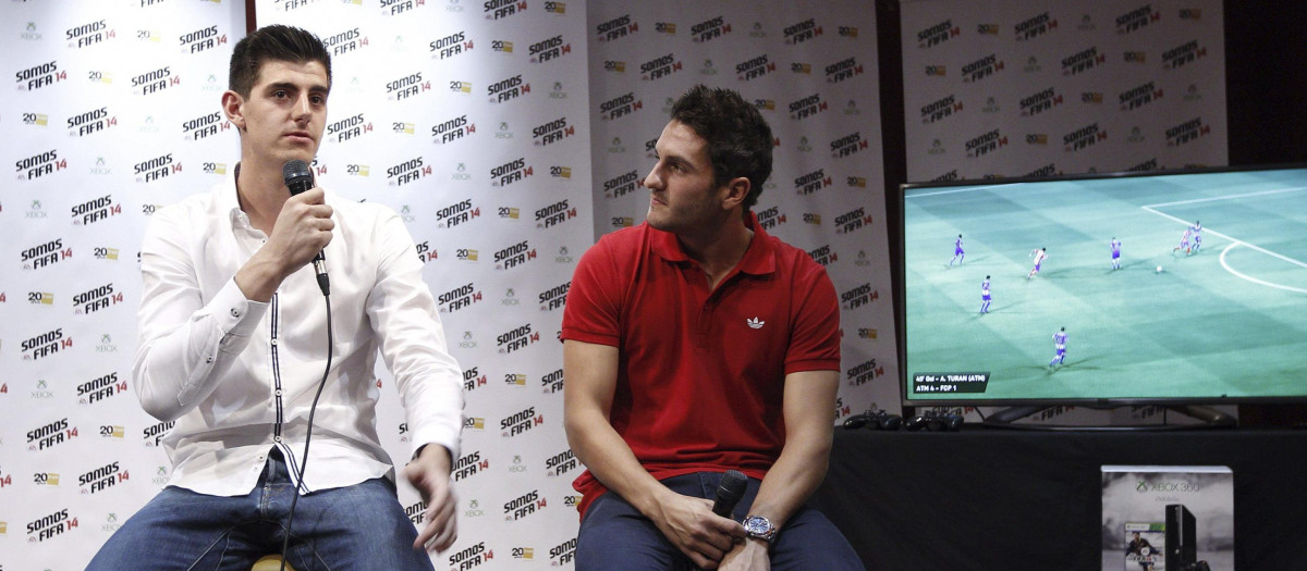 Thibaut Courtois, junto a Koke, en una imagen de 2013, cuando eran compañeros de equipo