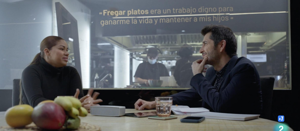 María Marte y Carlos del Amor, durante la entrevista