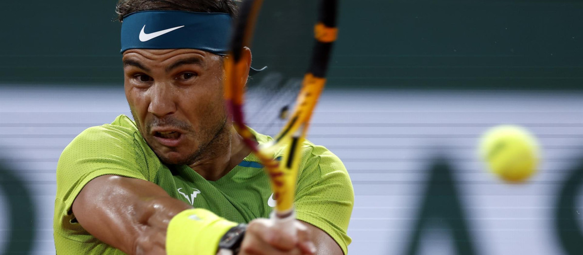 Rafa Nadal, durante la semifinal de Roland Garros ante Zverev