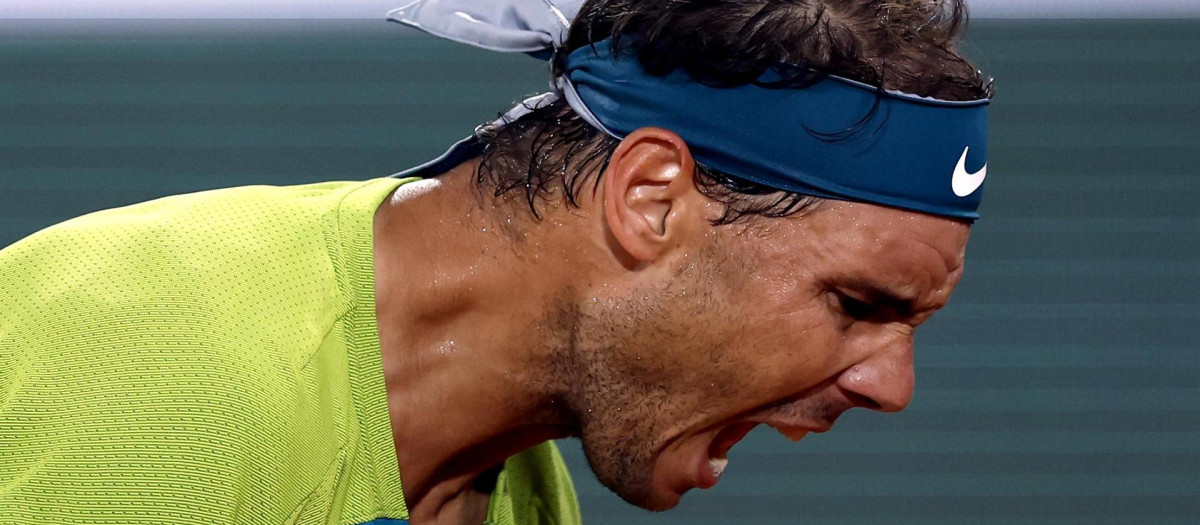 Rafa Nadal, en un momento del encuentro ante Zverev