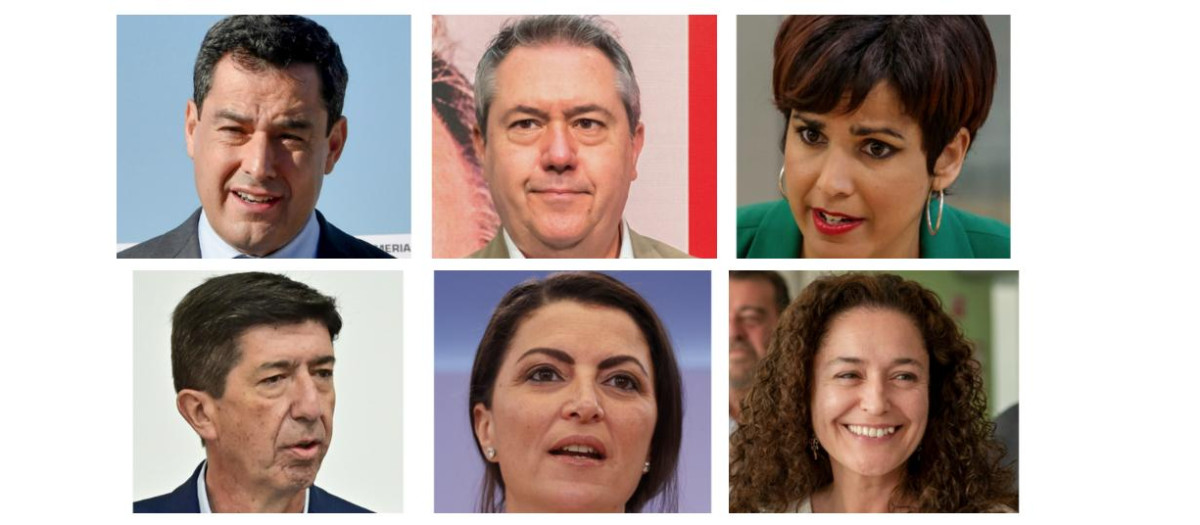 Los candidatos a la Junta de Andalucía