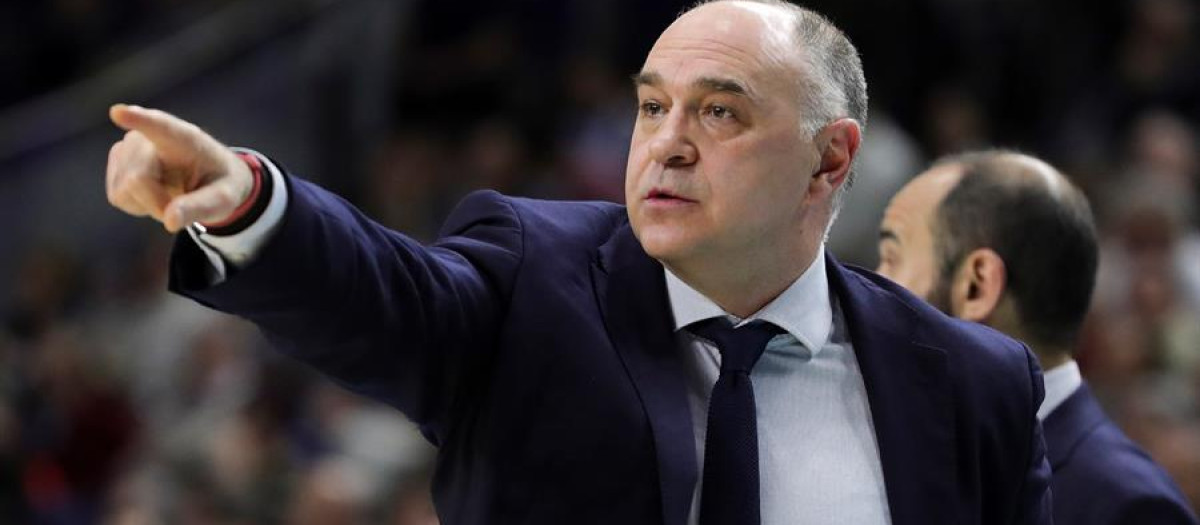 Pablo Laso, en un partido de esta temporada