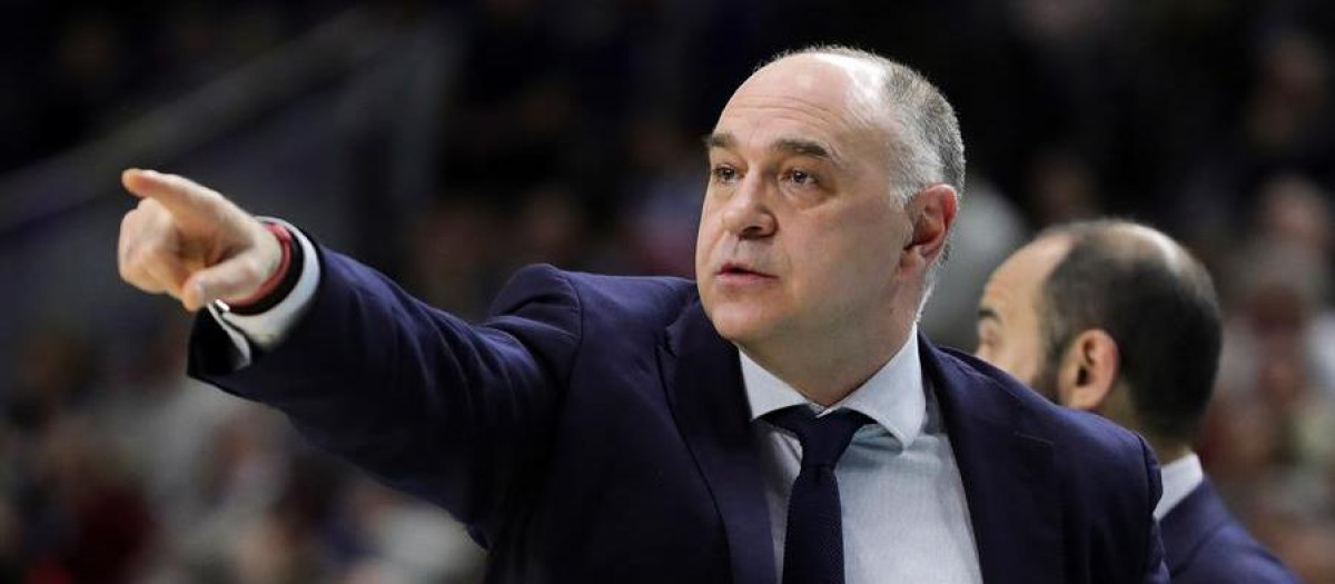 Pablo Laso, en un partido de esta temporada