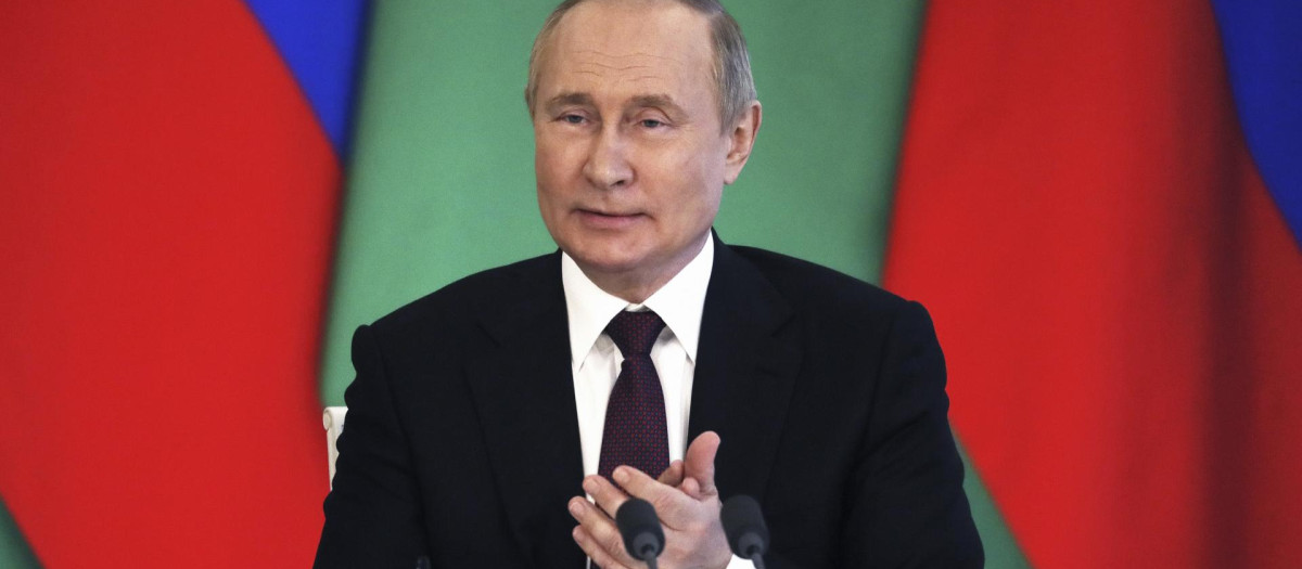 El presidente de Rusia, Vladimir Putin, el pasado 10 de junio, en una rueda de prensa junto con el presidente de Turkmenistán