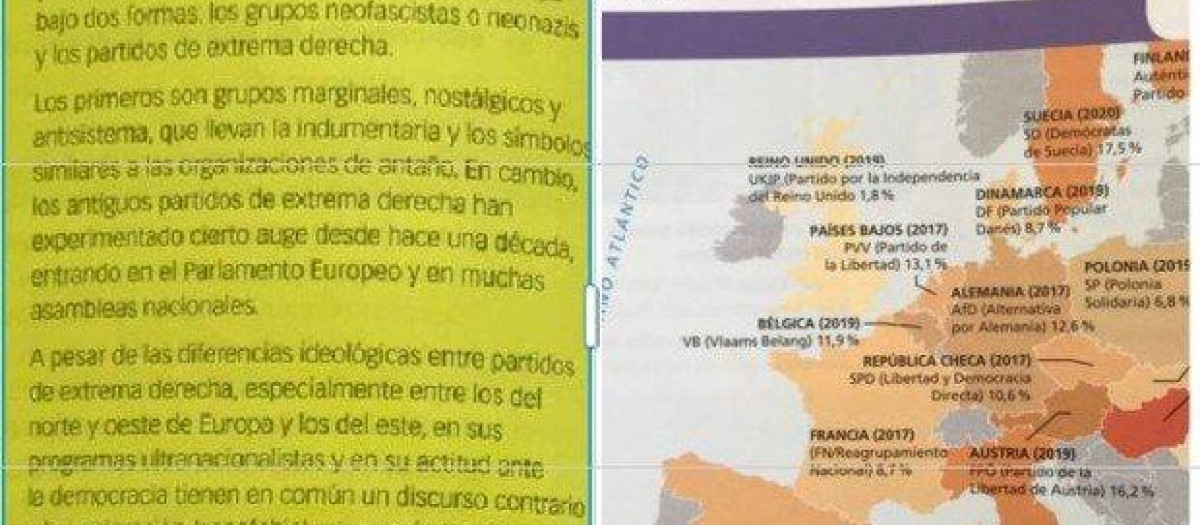 Uno de los textos en los que acusa a Vox de herederos del fascismo