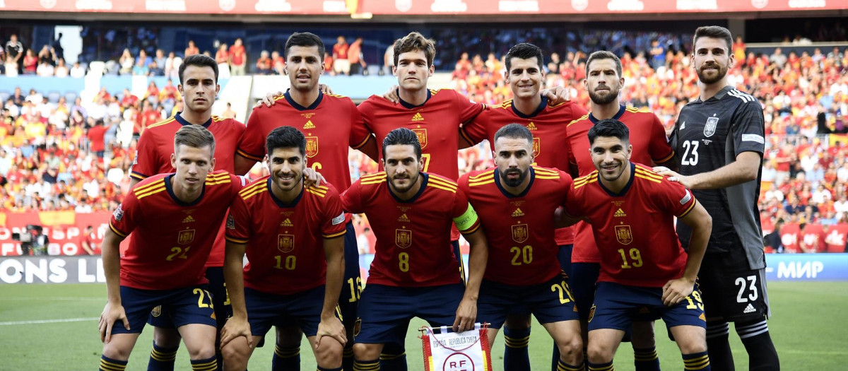 La alineación de España en el encuentro ante la República Checa