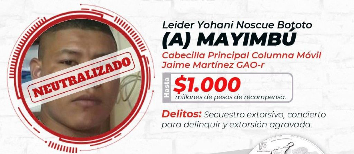 Leider Johany Noscué Bototo, alias Mayimbú