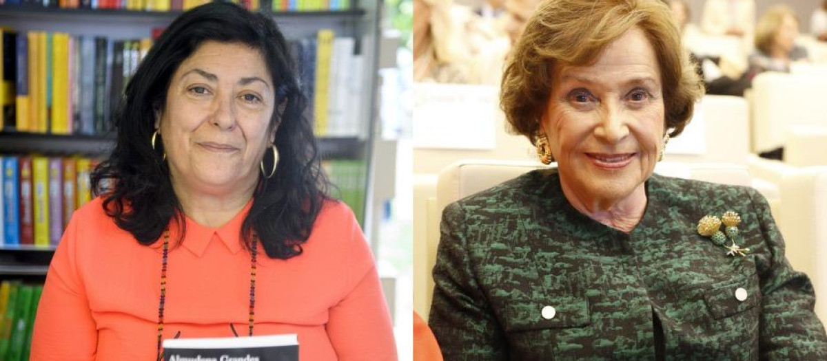 Almudena Grandes y Carmen Franco