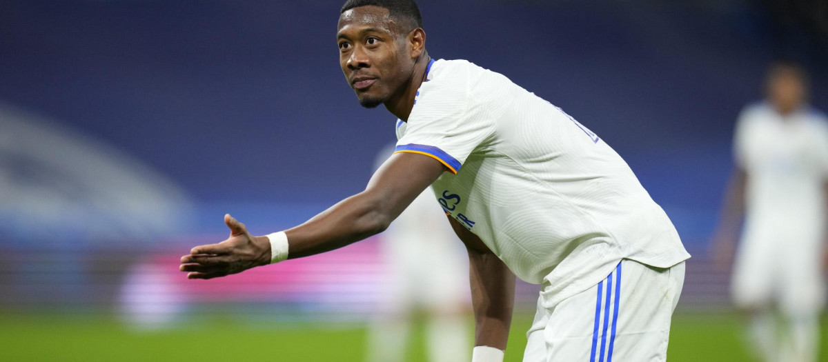 David Alaba, en un partido del Real Madrid esta temporada