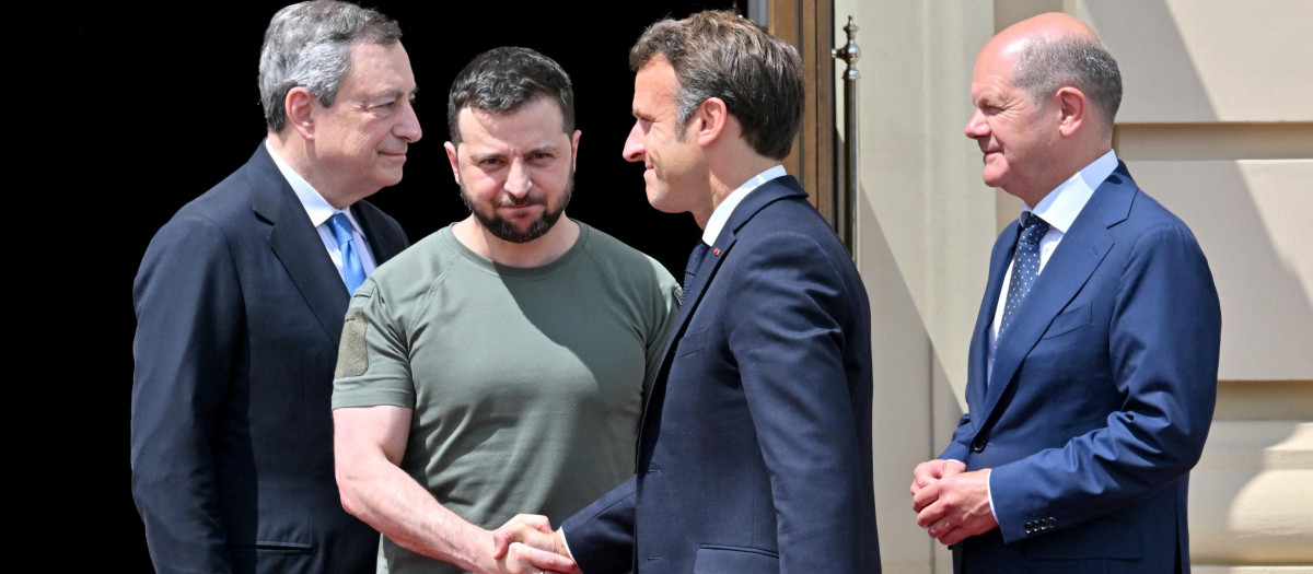 Zelenski, Macron, Draghi, Scholz