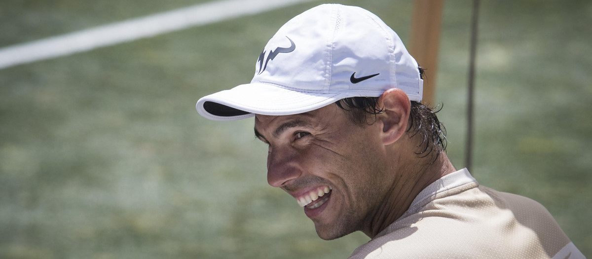 Rafa Nadal entrena en el Santa Ponsa Country Club de Mallorca