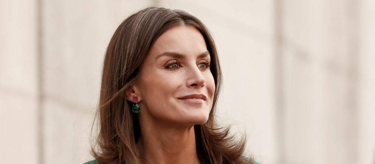 Spanish Queen Letizia Ortiz during book premiere Libro blanco del cancer de piel en España in Madrid on Monday, 13 June 2022.