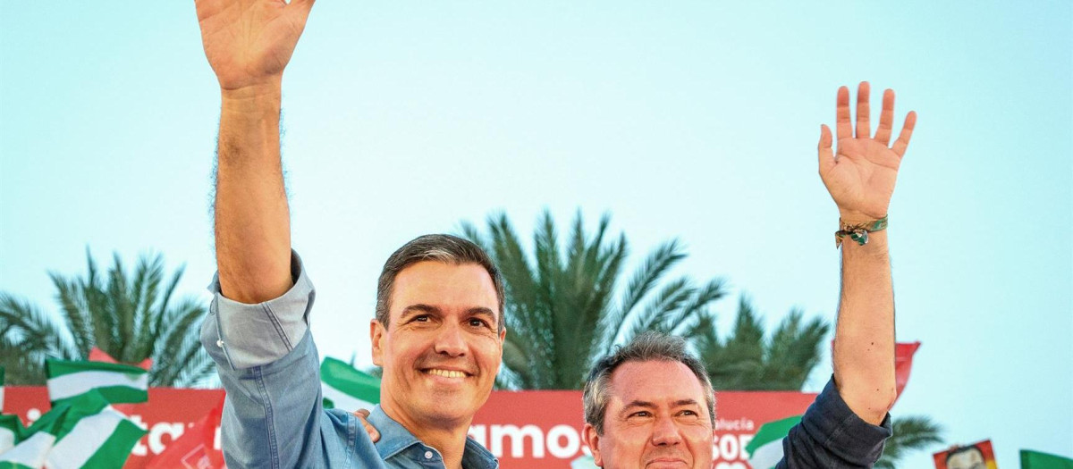 El presidente del Gobierno, Pedro Sánchez, arropó a Juan espadas en le cierre de campaña electoral andaluza