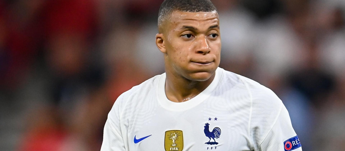 Kylian Mbappé, en un partido con Francia en la Eurocopa