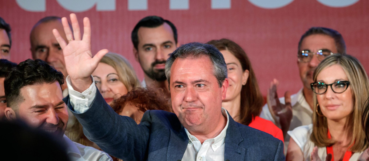 Juan Espadas en su comparecencia tras la derrota