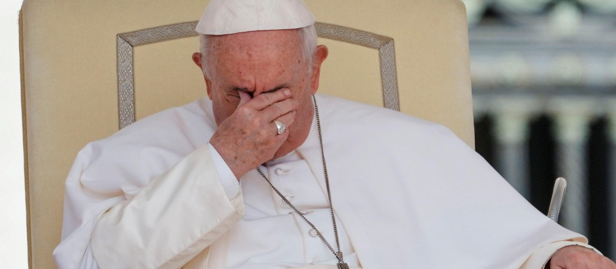 Pope Francis attends his weekly general audience in St. Peter's Square at the Vatican, Wednesday, June 22, 2022. (AP Photo/Andrew Medichini)