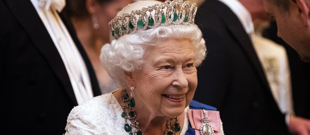 Queen Elizabeth II  at an evening reception for members of the Diplomatic Corps at BuckinghamPalace in London. PA Photo. Picture date: Wednesday December 11, 2019.