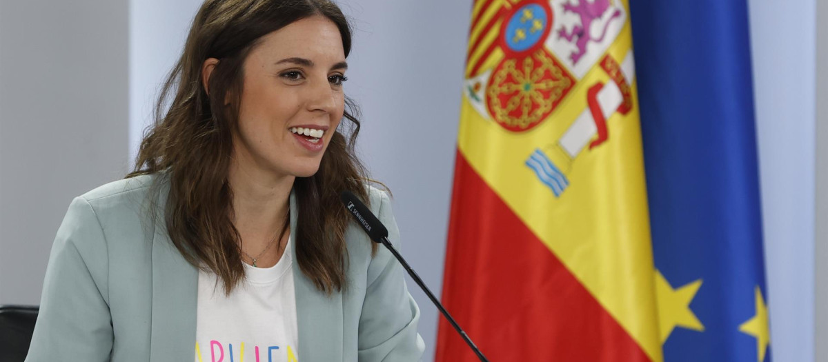 Irene Montero, durante la rueda de prensa posterior al Consejo de Ministros