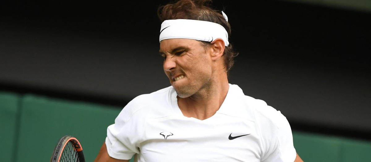 El gesto de rabia de Nadal en su estreno en Wimbledon