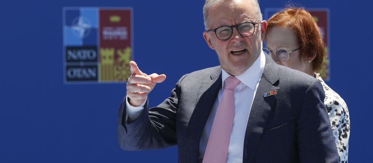 El primer ministro australiano, Anthony Albanese a su llegada a la primera jornada de la cumbre de la OTAN en Madrid