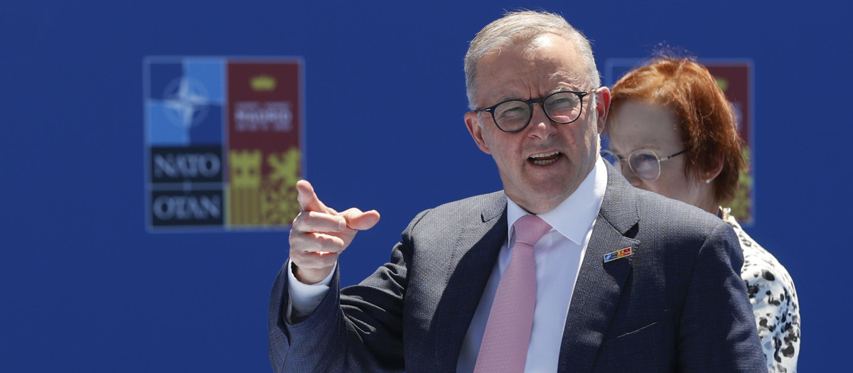 El primer ministro australiano, Anthony Albanese a su llegada a la primera jornada de la cumbre de la OTAN en Madrid