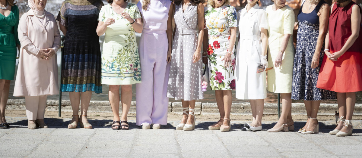 Queen Letizia and first ladies visit the Royal Palace of Granja de San Ildefonso in Segovia 29 June 2022