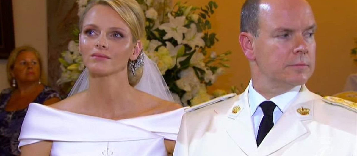 Alberto y Charlene de Mónaco, el día de su boda el 1 de julio de 2001