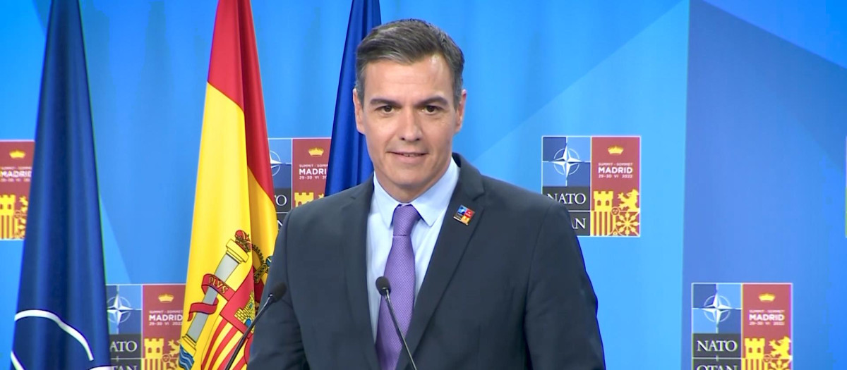 Imagen de Pedro Sánchez en la cumbre de la OTAN