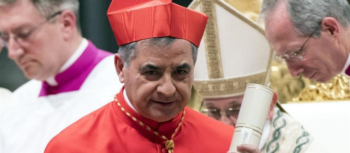 Giovanni Angelo Becciu, durante la misa del Consistorio Público Ordinario